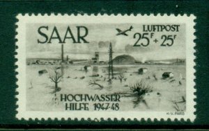 Saar 1948 Flood relief Airmail MUH