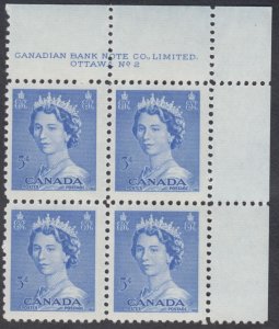 Canada - #329 QE II Karsh Portrait Plate Block #2 - MNH