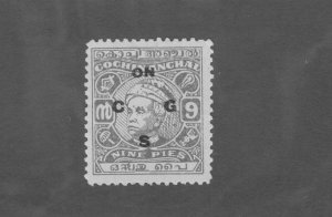 INDIA COCHIN ANGHAL 093 MH CV $6.00 BIN $3.00