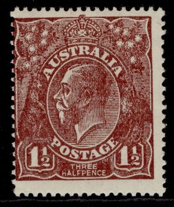 AUSTRALIA GV SG59a, 1½d chocolate, M MINT. Cat £11.