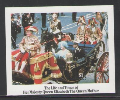 Fji Sc 535 1985 Queen Mother stamp sheet mint NH