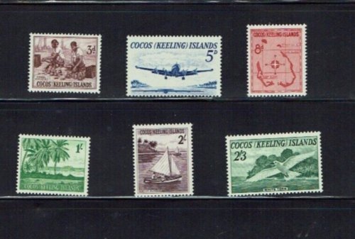 Cocos (Keeling) Islands: 1963, definitive set, MNH 