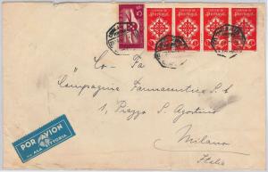 PORTUGAL  -  POSTAL HISTORY : AIRMAIL Cover to ITALY 20.05.1940 - ALA LITORIA