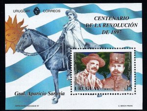 Uruguay stamp 1997 - 100th anniversary Revolution General Saravia