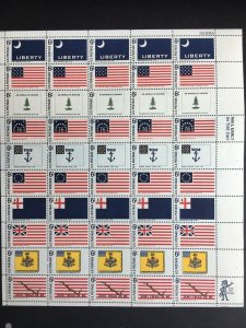 1968 sheet, Historic Flags Sc # 1345-54 upper pane