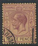 Bahamas SG 120  SC# 76 purple /pale Yellow  Used   see details