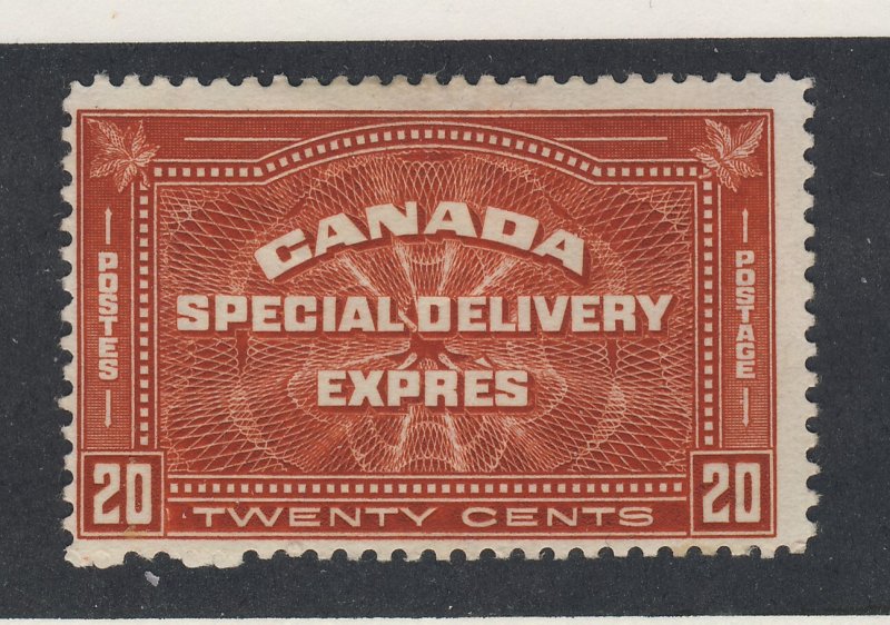 Canada Special Delivery Stamp; #E4-20c MH Fine Guide Value = $30.00