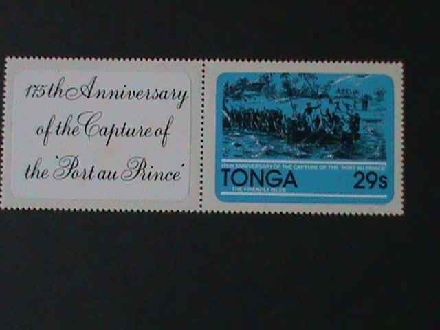 ​TONGA-1981-SC#497-175TH ANNIV: CAPTURE OF PORTAU PRINCE-MNH-WITH TAP VF