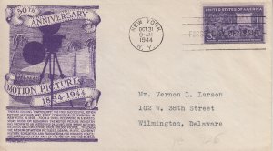 1944 Motion Pictures  (Scott 926) Anderson TA FDC