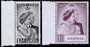 Gambia Scott 146-147 (1948) Mint NH VF, CV $22.75 C