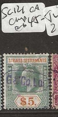 MALAYA STRAITS SETTLEMENTS  SG121  KE  $5.00    CHOP    VFU     P0912H