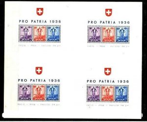 Switzerland Scott B80a Mint NH block of 4 S/S [TE1998]