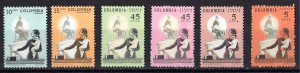 Colombia 1963 WOMEN'S RIGHTS Set (6) MNH