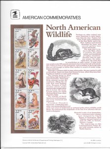 #2286-2335 AMERICAN WILDLIFE FIVE COMMEMORATIVE PANEL (111580) (STOCK PHOTO)