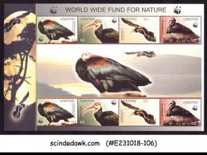 LESOTHO - 2004 SOUTHERN BALD IBIS / BIRDS / WWF - MIN/SHT MNH