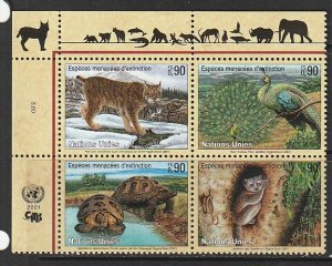 2001 UN-Geneva - Sc 370a - MNH VF - PB UL - Endangered species