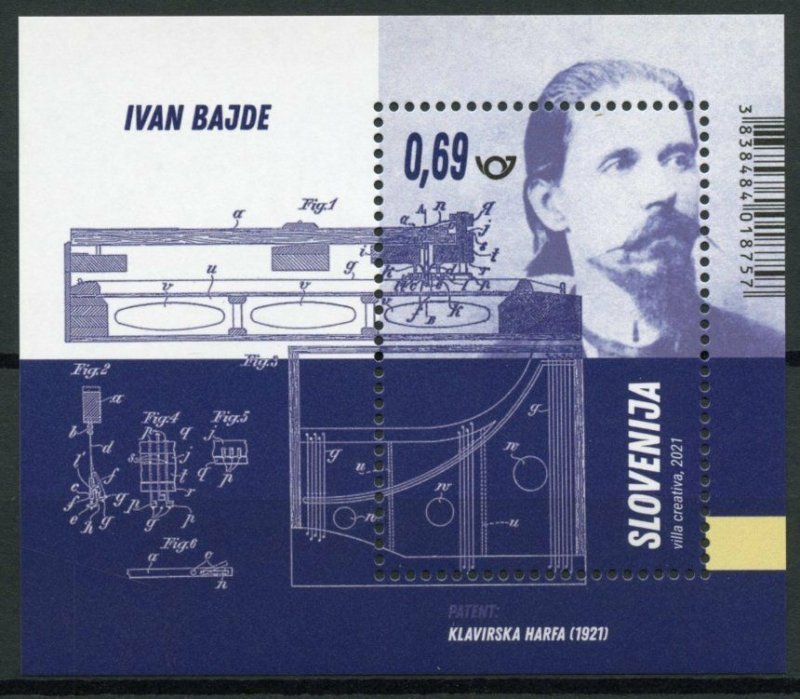 Slovenia Invention Stamps 2021 MNH Ivan Bajde - First Slovene Inventors 1v M/S