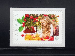 CHRISTMAS TREE = GIRL WITH GIFTS = Picture Postage stamp MNH Canada 2013[p4x4/1]