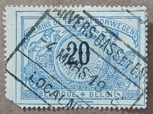 Belgium #Q18 20c Railway Stamp USED (1895) FAULT