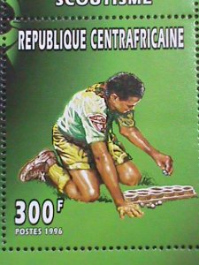 ​CENTRAL AFRICA-1996-SC#1147-  WORLD BOY SCOUTS MNH SHEET  VERY FINE