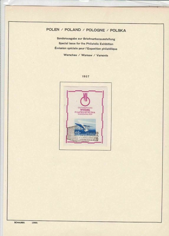 poland 1957 special issue for the philatelic exhibition stamps page ref 17284