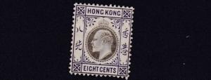 HONG KONG  1904 - 06    SG 80  8C  SLATE & VIOLET  UNUSED NO GUM       