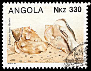Angola 864, used, Seashell