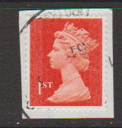 GB QE II Machin SG U2968d - 1st vermillion  - date code M13L - Source  S 