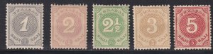 Netherlands Antilles # 13-17, Numerals, Mint Hinged, 1/2 Cat.