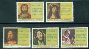 VATICAN Scott 487-91 MNH** 1970 Pope Paul VI Ordination set 