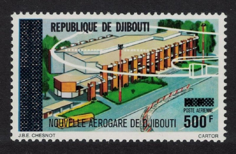 Djibouti New Airport Building Ovpt 500F 1977 MNH SC#C108 SG#703