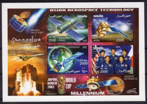 Somalia 2002 Asian Aerospace/Halley's Comet/CONCORDE/WORLD CUP Shlt.PERF.MNH