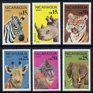 Nicaragua 1986 Endangered Animals set of 6 unmounted mint...