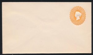 TASMANIA Envelope-PTPO 1890s QV ½d orange embossed oval.