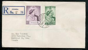 Nyasaland Protectorate #85 - #86 Very Fine Used On Registered First Day Cover