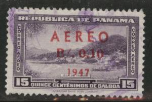 Panama  Scott C86 Used 1947 surcharged stamp