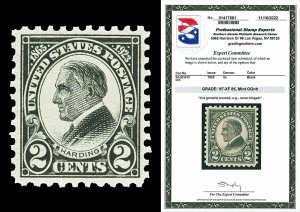 Scott 612 1923 2c Harding Memorial Issue Mint Graded VF-XF 85 NH with PSE CERT