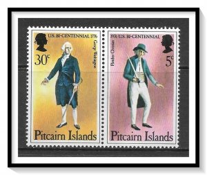 Pitcairn Islands #158a American Bicentennial Pair MNH