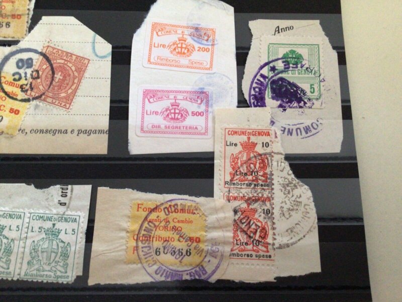 Italy Torino 1950-51 Stockbrokers revenue label stamps A11102