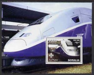 SOMALIA - 2002 - SNCF High Speed Train - Perf Souv Sheet - M N H - Private Issue