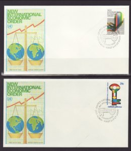 UN New York 316-317 Economic Order Geneva S/2 U/A FDC