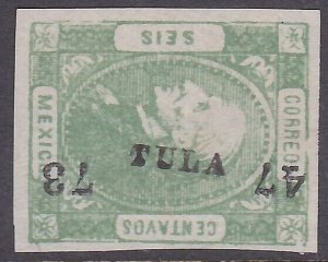 MEXICO 1873 6c imperf unused 47 TULA 73....................................A2448