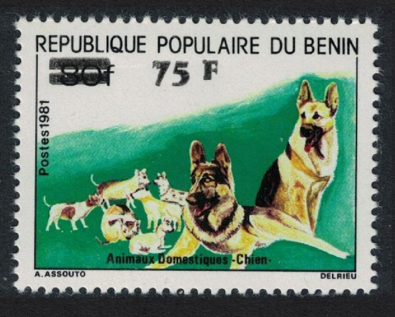 Benin Dogs Ovpt 75F/80F 1983 MNH SG#884 MI#311