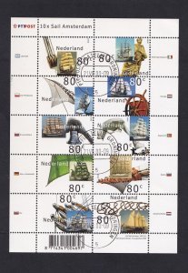 Netherlands #1054  cancelled  2000  sheet  Sail 2000 Amsterdam Harbor