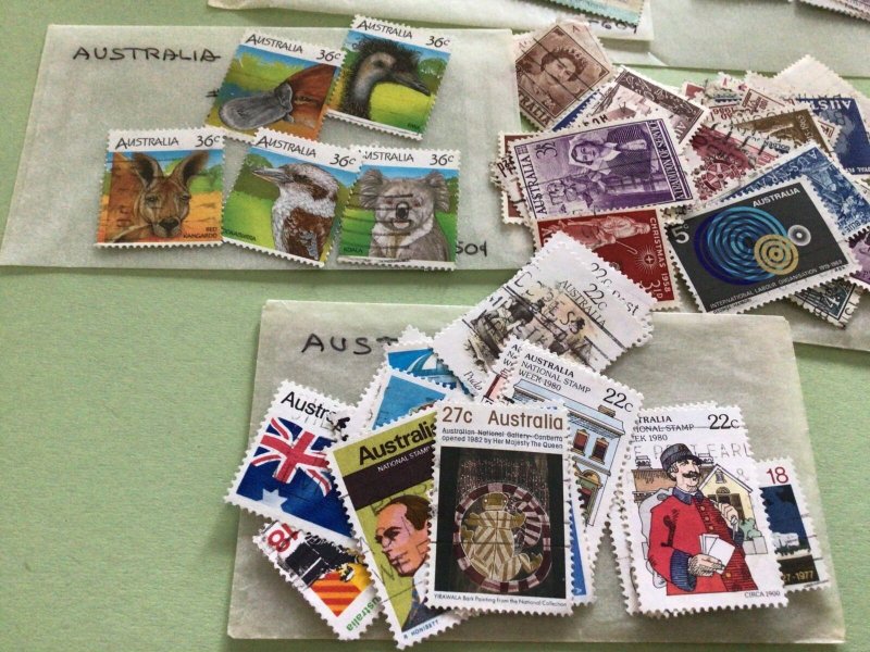 Australia old packets of vintage  stamps Ref 65685 