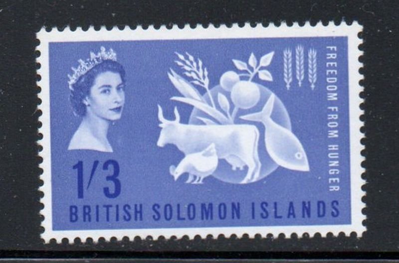 British Solomon Islands Sc 109 1963 Freedon From Hunger stamp mint NH
