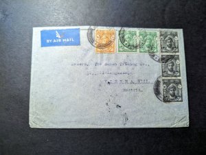 1936 Zanzibar Airmail Cover to Vienna VIII Austria Sunda Trading Co