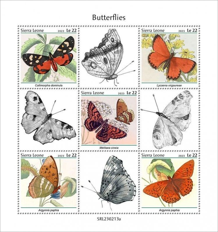 2023/03 - SIERRA LEONE - BUTTERFLIES       5V  complet set    MNH **