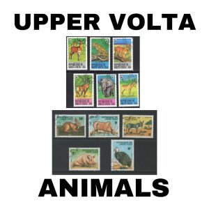 Thematic Stamps - Upper Volta - Animals - Choose from dropdown menu