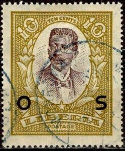 Liberia; 1923: Sc. # O145: Used Single Stamp